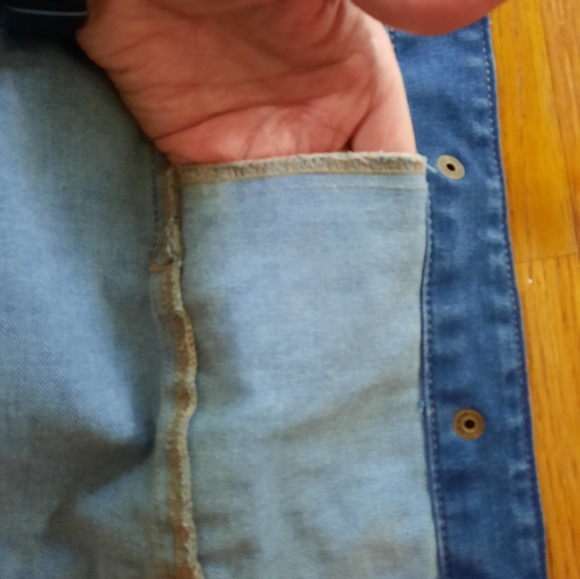 SO Girls Denim/Hoodie Jacket. Blue/Gray. Size XL (14/16) - Picture 6 of 7